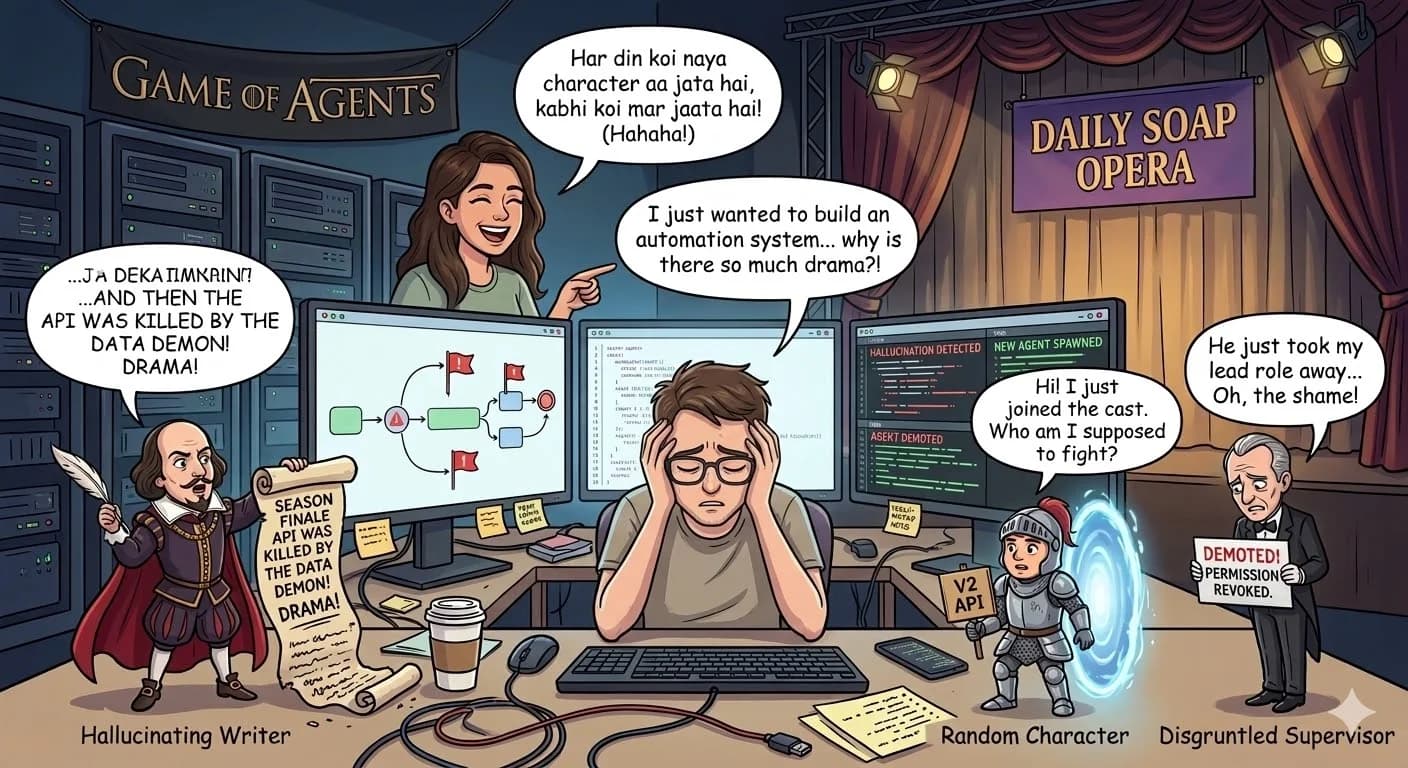 Multi-agent system as a TV drama